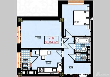 нужен тандыршик: 2 комнаты, 58 м², Элитка, 2 этаж