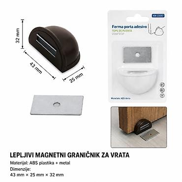 KMT Vrata sa magnetom 2208257 Lep­ljivi magnetni graničnik za vrata –