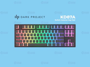 компы бишкек: Клавиатура Dark Project KD87A Pudding Black (Switch Gateron Cap Teal)