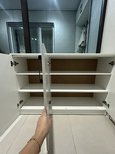 кийим: Кийимдер үчүн тумба, Жаңы, Күзгүсүз, ЛДСП, Өзү алып кетүү, түсү - Ак — 3