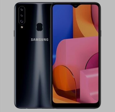 android monitor satilir: Samsung Galaxy A20, 32 GB, rəng - Qara, Barmaq izi