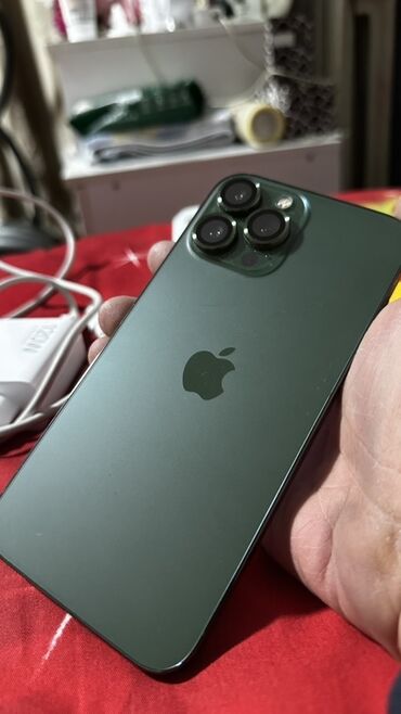скупка компьютеров ноутбуков телевизоров телефонов бишкек фото: IPhone 13 Pro Max, Б/у, 256 ГБ, Alpine Green, Чехол, Коробка, 77 %