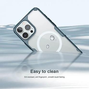 Maske i futrole za telefone: Maska Nillkin Nature Pro Magnetic za iPhone 15 Plus 6.7 plava. Uz brzu — 14