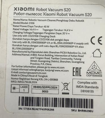 adapter xiaomi: Xiaomi Robot Vacuum S20 – robot tozsoran - Model: D106 - Növ: Robotic — 4