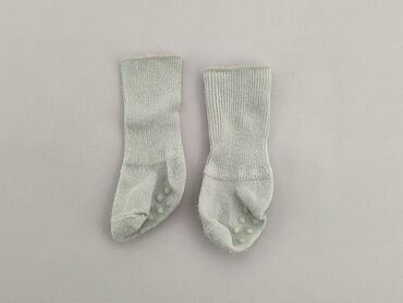 zielone skarpetki dziecięce: Socks, 13–15, condition - Good