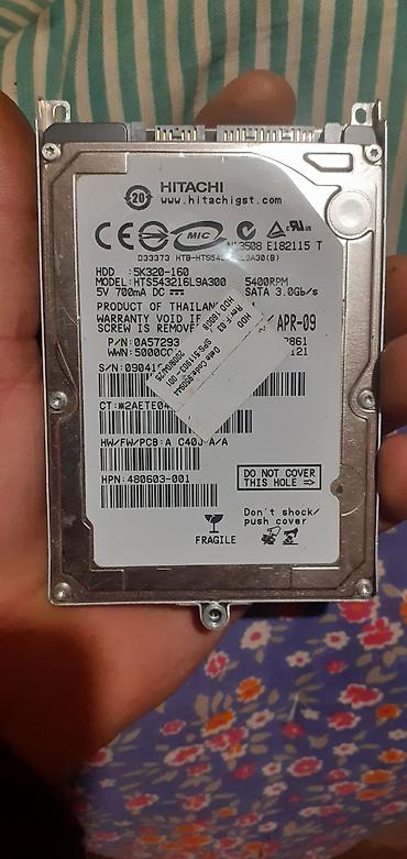 hard disk temiri: Hitachi 2.5" HDD + noutbuk üçün montaj qəfəsi və 1 GB DDR2 SO‑DIMM RAM — 1