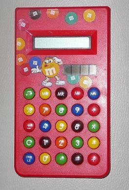 8 pin: Калькулятор для детей "M & M" ярко красного цвета дисплей: 8
