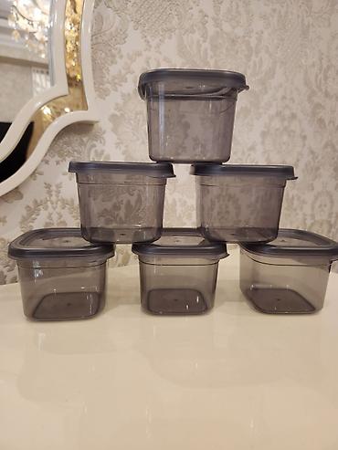 koko pit: Mətbəx üçün qida saxlama qabları seti - Material: şəffaf tüstü rəngli — 2