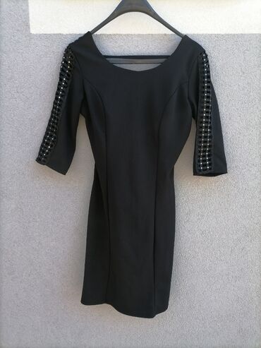 haljina crna s: M (EU 38), bоја - Crna, Koktel, klub, Dugih rukava
