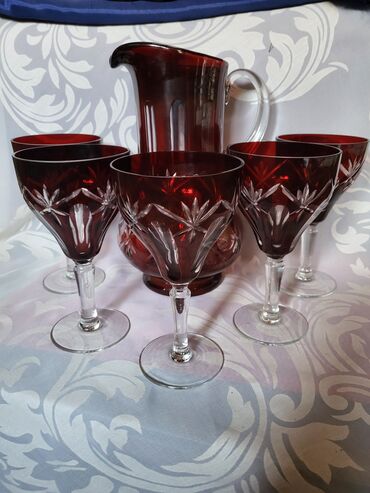 Kuhinjski setovi: Servis kristal za vino,rucno graviran 60,70te god. Servis — 4