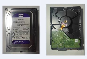 Жесткие диски, переносные винчестеры: Накопитель, Б/у, Western Digital (WD), HDD, 1 ТБ, 3.5", Для ПК