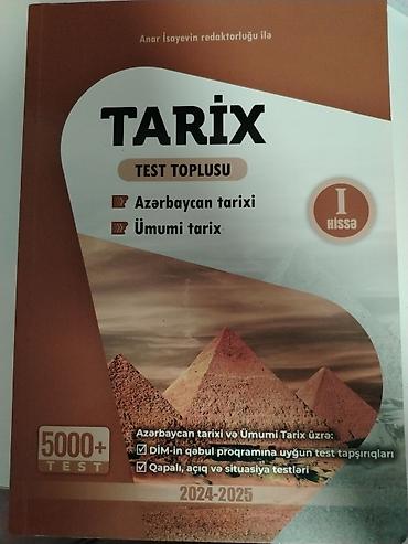 kitab derslik: TARİX – Test toplusu (I hissə) - Bölmələr: Azərbaycan tarixi və Ümumi — 1