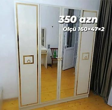 ağ stol: Dolap şkaf İki qapılı paltar şkafları - Modellər: ağ-qızılı dekorlu — 3