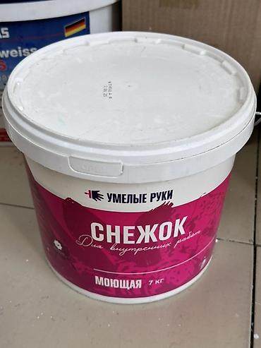 латок для воды: Водоэмульсионная краска, Для внутренней работы, цвет - Белый, 7 кг, Моющаяся — 1