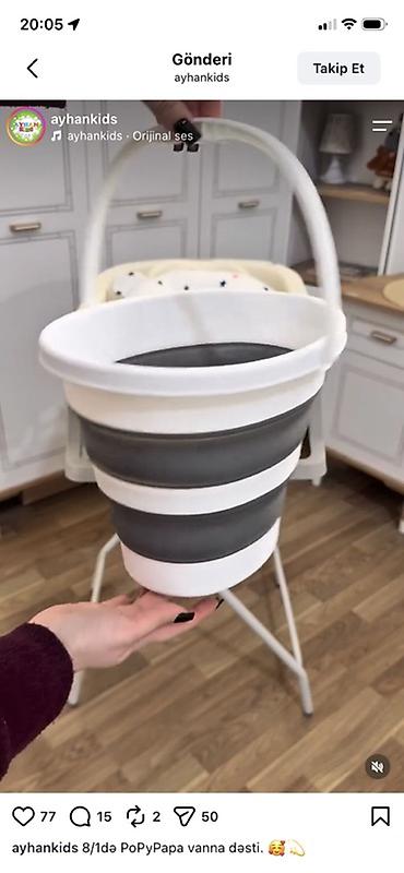 plastik uşaq butulkası: PoPyPapa vanna dəsti - Uşaq üçün geniş vanna qabı: rahat ergonomik — 3