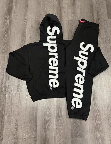Kişi geyimləri: Supreme Hoodie + Şalvar (Set) Premium keyfiyyət 🔥 Bütün razmerlər — 1