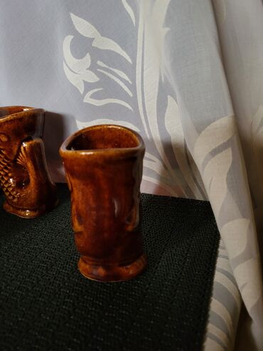 Čaše: Komplet nov za pice rucni rad 60te.Poljska. Komplet braon,rucni — 9