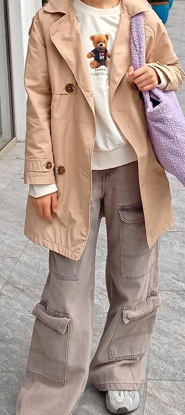 mekteb geyimi: ZARA uşaq trençkotu ela vəziyyətdə kapuşonlu - Brend: ZARA Kids - — 1