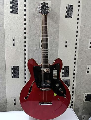 klasik gitara: Yarım‑akustik elektrik gitara – qırmızı rəngekstrim firması tərəfindən — 2