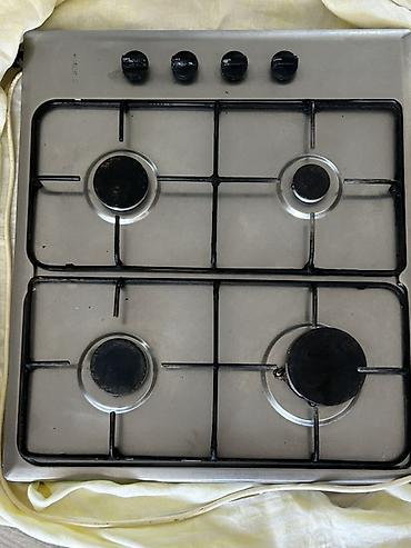 soba borusu: Qaz plitəsi – 4 gözlü, inox səth - 60 sm enli, tezgaha quraşdırıla — 3