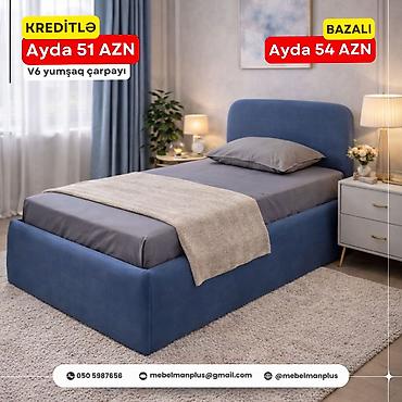 Çarpayılar: Yeni, Təknəfərlik çarpayı, Bazalı, Matras ilə, Azərbaycan — 6