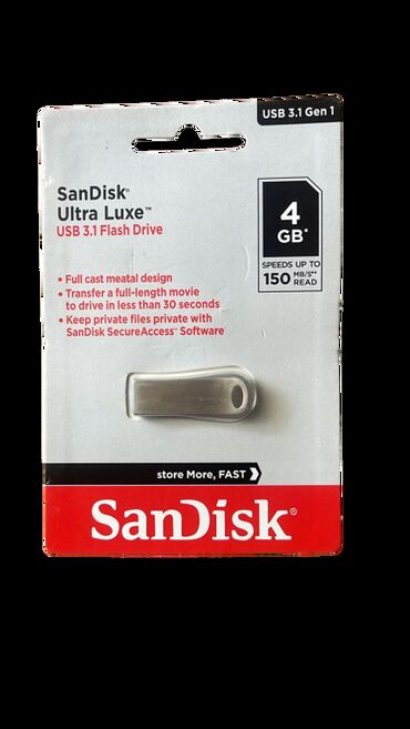 yeni soyuducular: Flash kart Sandisk, 4 GB, USB 3.1, Yeni