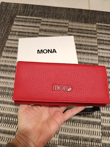 Novčanici: MONA ženski kožni novčanik – crveni - Brend: MONA - Materijal — 10
