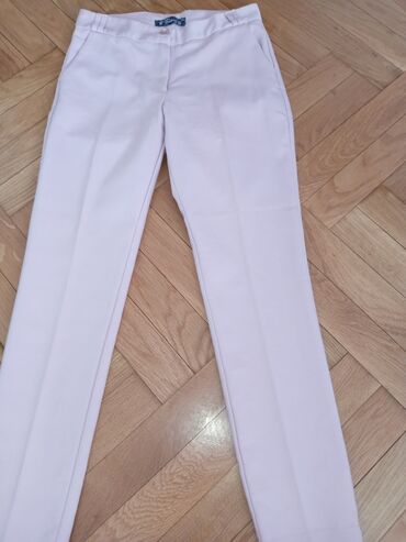 lanene pantalone zara: S (EU 36), Normalan struk, Ravne nogavice