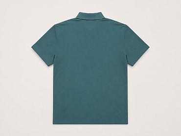 pull and: Поло мужское, однотонное, цвет – глубокий бирюзово‑зелёный (teal). - — 2