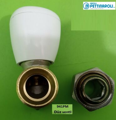 радиатор отопления: Pettinaroli 941PM düz ventil – İtalyan istehsalı, nikel örtüklü, əl