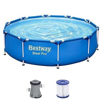 dozator vode: Bazen sa metalnom konstrukcijom 305 × 76 cm – Bestway Steel Pro Opis — 1