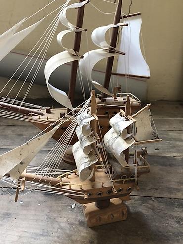 gemi satilir: Taxta yelkənli gəmi maketi - Material: tamamilə ağacdan hazırlanmış — 1