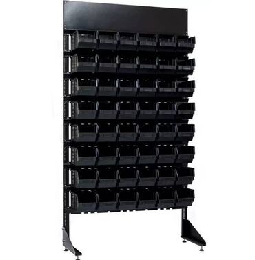 чёрный ящик: Стеллаж с пластиковыми ящиками 1801-0/0/8п CH Комплектация: Панель для