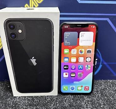 cd card: IPhone 11, Б/у, 128 ГБ, Черный, Защитное стекло, Чехол, Коробка, 100 % — 2