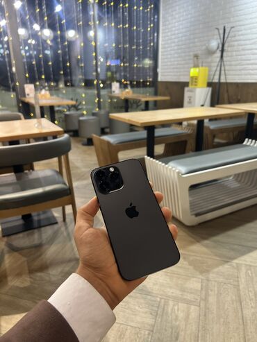 усилитель мах: IPhone 14 Pro Max, Б/у, 512 ГБ, Black Titanium, Зарядное устройство, Кабель, Защитное стекло, 84 %