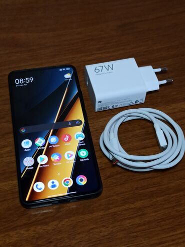 Poco: Poco X6 Pro 5G, 512 GB, rəng - Qara, Sensor, Barmaq izi, Face ID