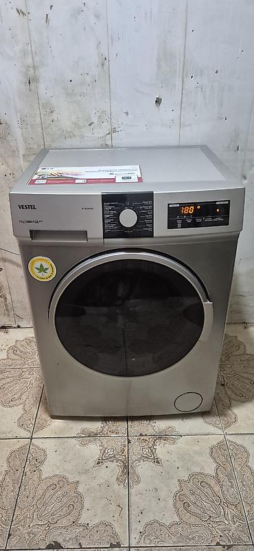 ses aparatı: Paltaryuyan maşın Vestel, 7 kq, İşlənmiş, Avtomat, Qurutma var, Ödənişli çatdırılma — 1