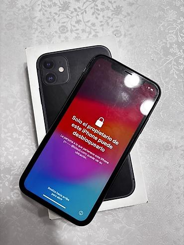 бэушный айфон 11: IPhone 11, Б/у, 128 ГБ, Черный, Коробка, 83 % — 1