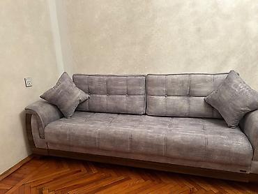 qoşa divan: Qonaq otağı üçün zərif və müasir dizayna malik 3 nəfərlik divan. Açıq — 2
