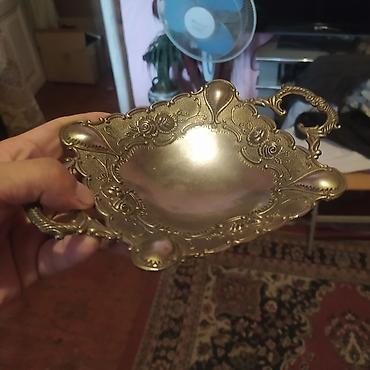 Сервировочные аксессуары: Metal dekor qablar dəsti - Material: tökmə metal (gümüşü/bronz — 2