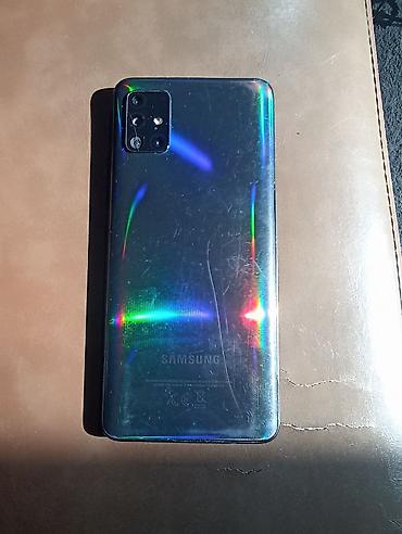 Samsung: Samsung Galaxy A51, Б/у, 128 ГБ, цвет - Черный, 2 SIM — 1