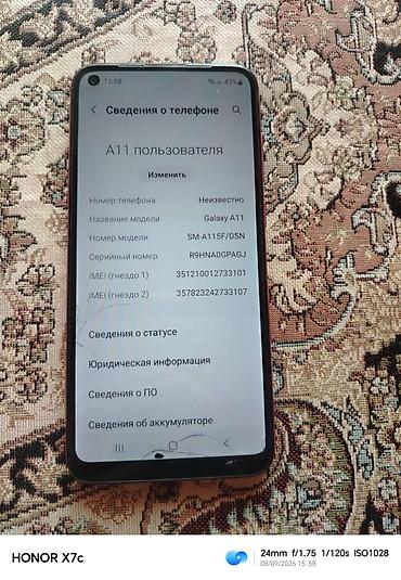 чехол редми 14 с: Samsung Galaxy A11, Б/у, 32 ГБ, цвет - Красный — 10