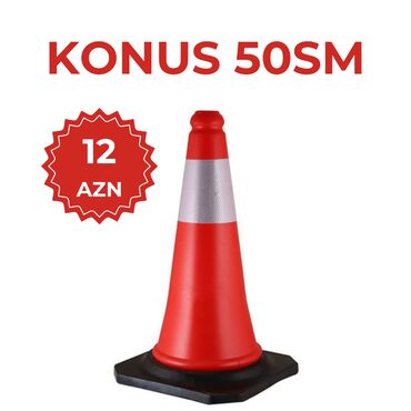 Tikinti və təmir: KONUS 50sm PLASTİK ÇİN İSTEHSALI YOL TƏHLÜKƏZLİK NİŞANLARININ TOPDAN