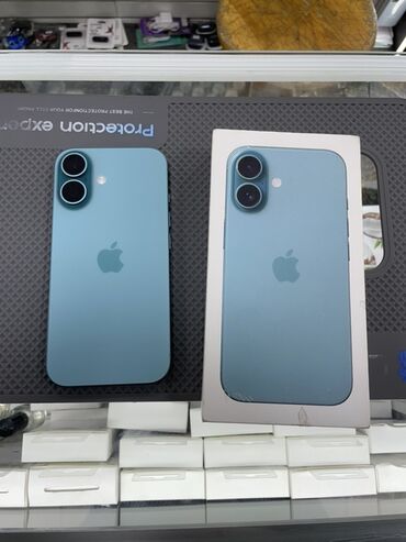 срочно продам телефон: IPhone 16, Новый, 128 ГБ, Синий, Коробка, 98 %