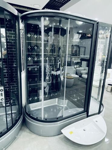 диффузор для дома: Душевая кабина Круглая, Угловой тип установки, Размер: 120 x 90 см, Высота поддона: 215 см