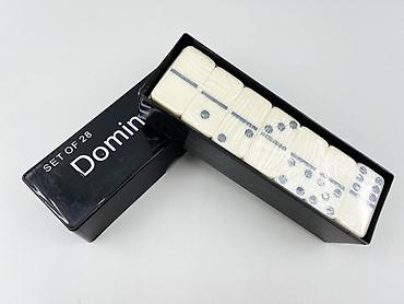 oyunca: №: 9143 Məhsulun adı: Domino Double SIX, qara, plastik, 28 element — 2