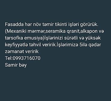 fasad panel: Fasad təmiri və tikinti xidməti - Fasad üzrə hər növ işlərin — 1