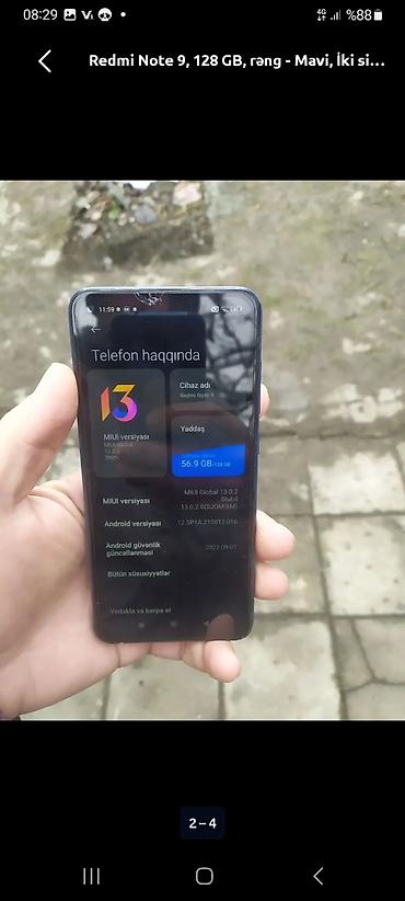 Xiaomi: Xiaomi 128 GB, rəng - Mavi, 
 Sensor — 2
