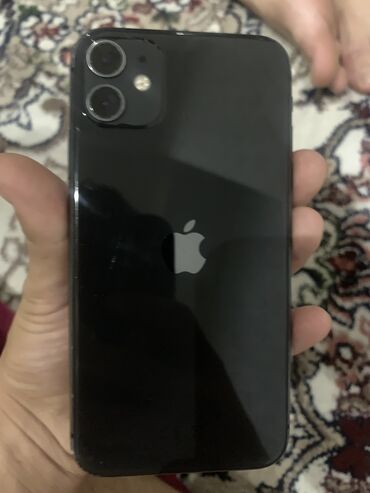 телефоны бу айфон: IPhone 11, Б/у, 64 ГБ, Черный, Защитное стекло, Чехол, 78 %