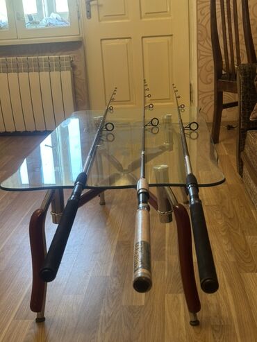 Ovçuluq və balıqçılıq: Balıqçılıq üçün 3 ədəd qamış dəsti - Brend: Shimano ve Daiwa spinning